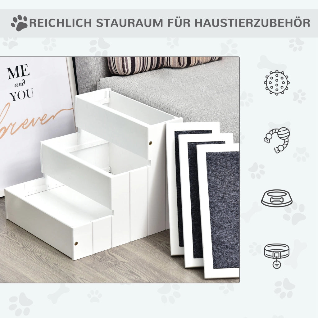 Scala per Cani 3 Gradini 38 cm ¨C Minimal ¨C Bianco