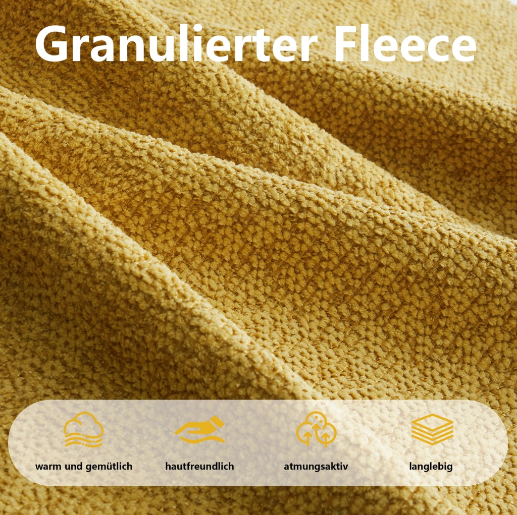 Divano modulare senza struttura con pouf giallo