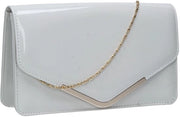Borsa Clutch per donne, bianca