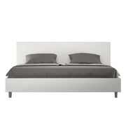 Letto Matrimoniale 160x210 cm con Rete e Contenitore Adele Bianco