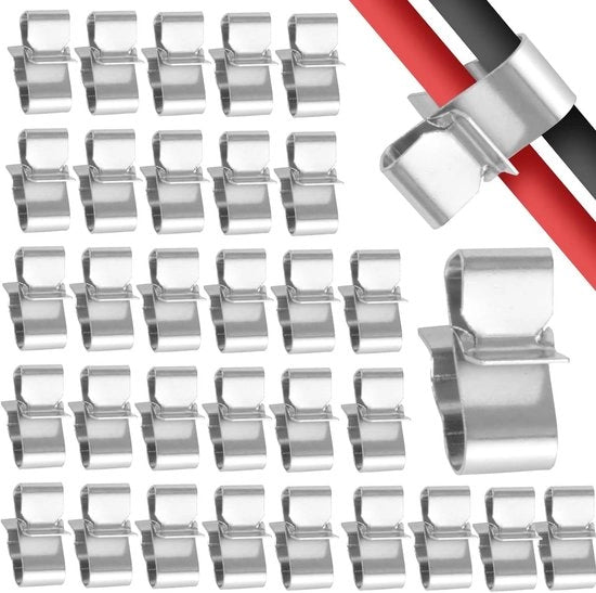Clip per cavo solare in rame inox - set da 50 pezzi