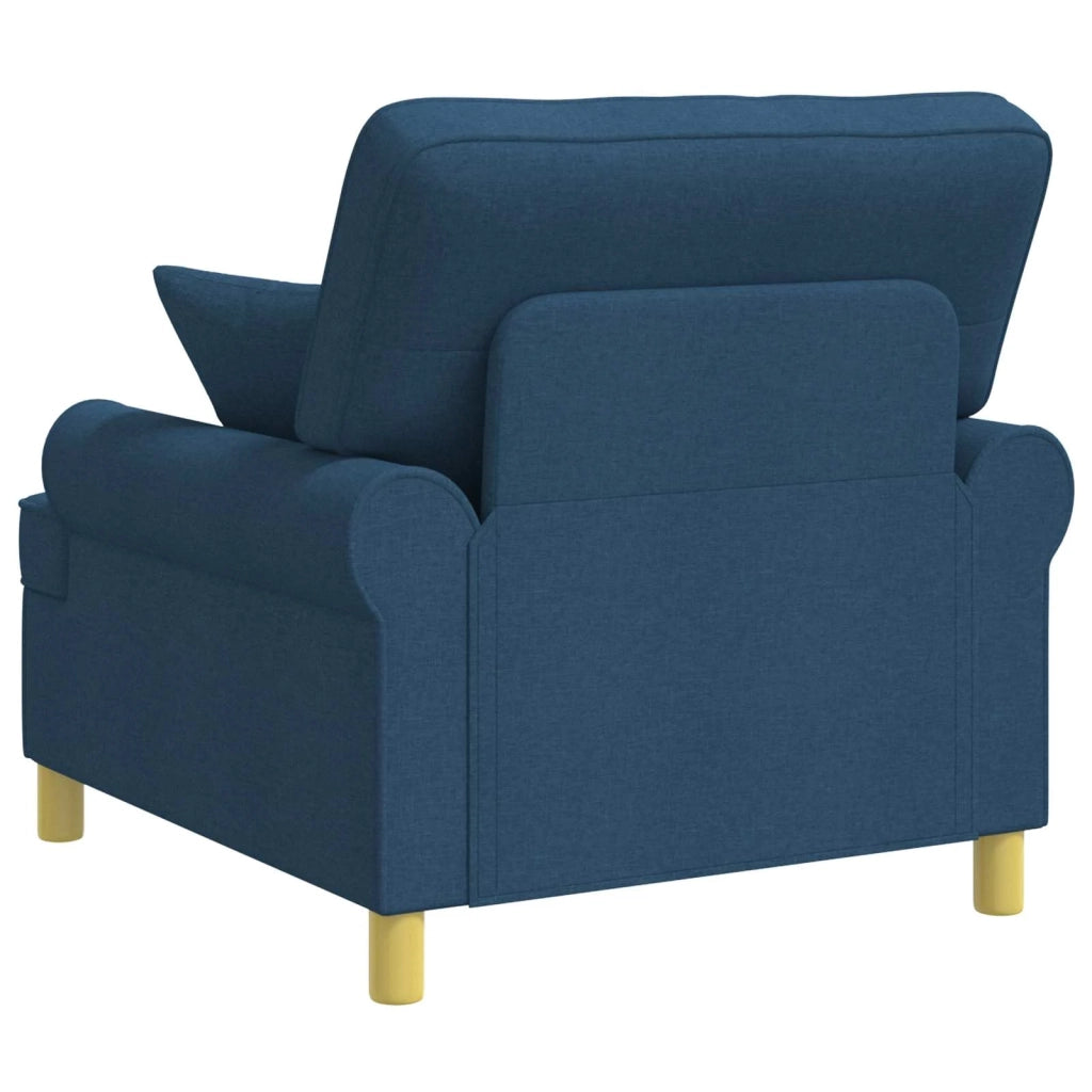 Poltrona XL con Cuscini Blu Tessuto 42043491