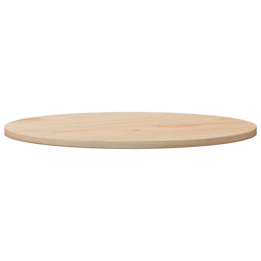Piano Tavolo Ø80x2,5 cm in Legno Massello di Pino 813649
