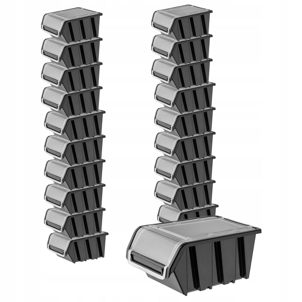 Set di 20 vassoi portaoggetti KADAX per officina, dimensioni 155x100 mm.