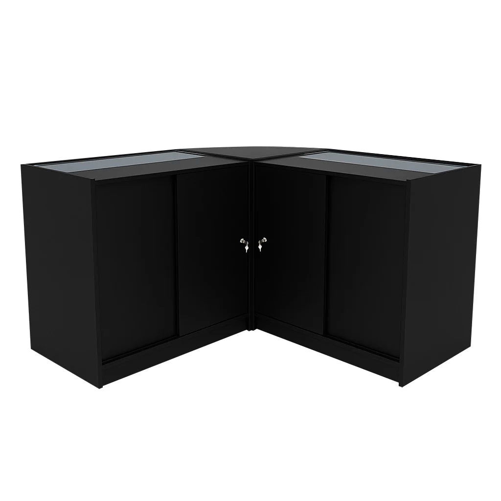 Set Banconi Adonis LED B900 C900 CM60 Nero – MDF e Vetro