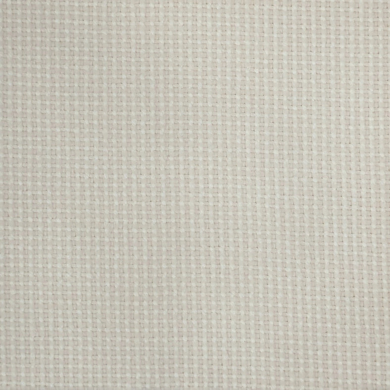 Pouf contenitore con coperchio, design bicolore con anello in metallo, 36 x 36 x 44 cm, crema e bianco