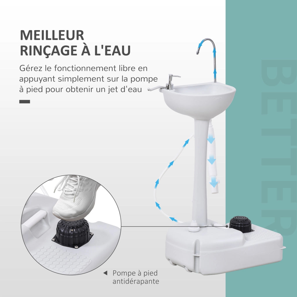 Lavabo mobile con ruote ¨C zephmum ¨C grigio