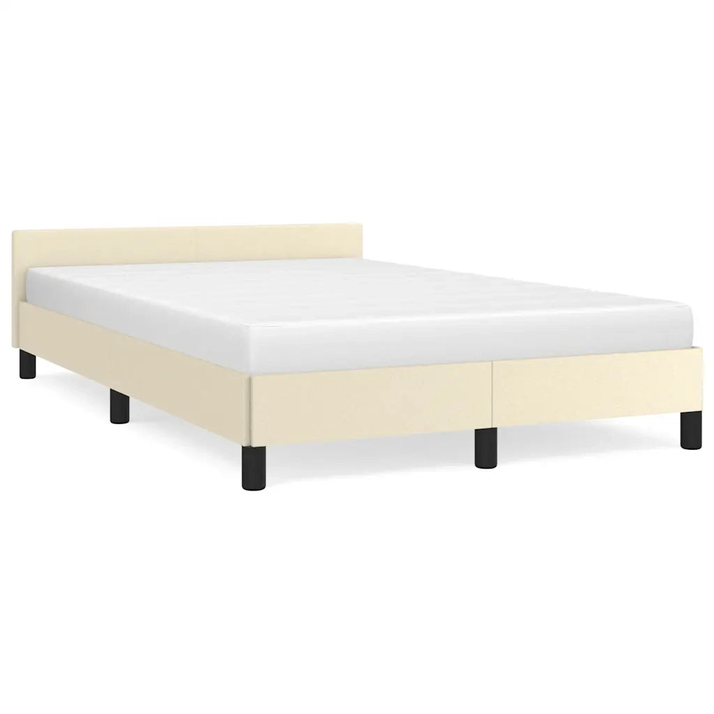 Giroletto con Testiera senza Materasso-Struttura Letto Crema 120x200 cm