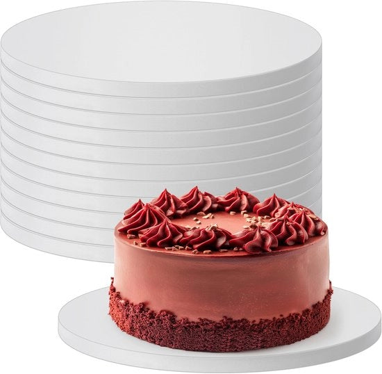 Bordo per torte 30 cm - 12 mm spessore - Disco per torte - Sottopiatto per torte - Multi strati di cartone rigido - Resistente all'umidità e al grasso - Base solida per presentazioni di torte - Disco per torte in cartone