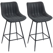 Set di 2 sgabelli da bar con schienale girevoli ¨C Minimal ¨C Nero 68 cm
