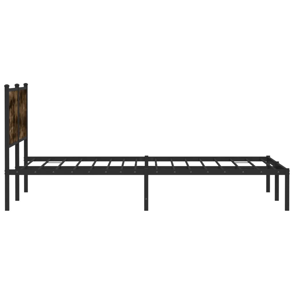 Giroletto senza Materaso in Metallo Rovere Fumo 183x213 cm 4007672