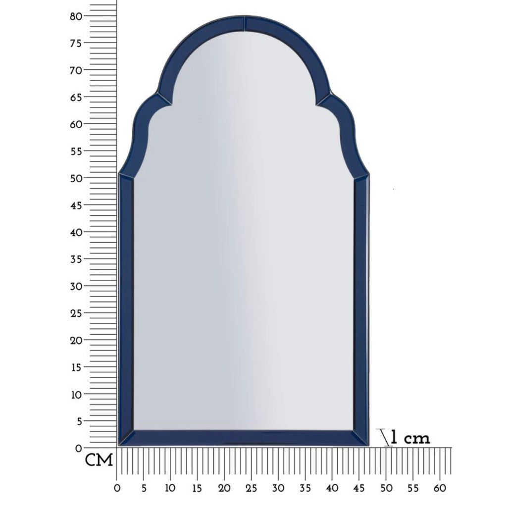 Specchio con Cornice Classico 4, Blu, MDF, 80x47x1 cm