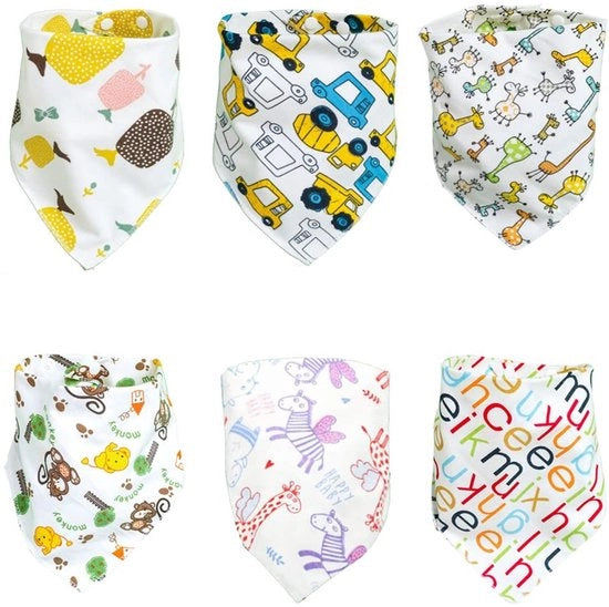 Set di 6 scialli a tre angoli multifunzionali per neonati - Design unisex - Set di copertine per neonati - Stile elegante
