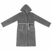 Accappatoio con Cappuccio Grigio scuro m Flanella CFW2890758