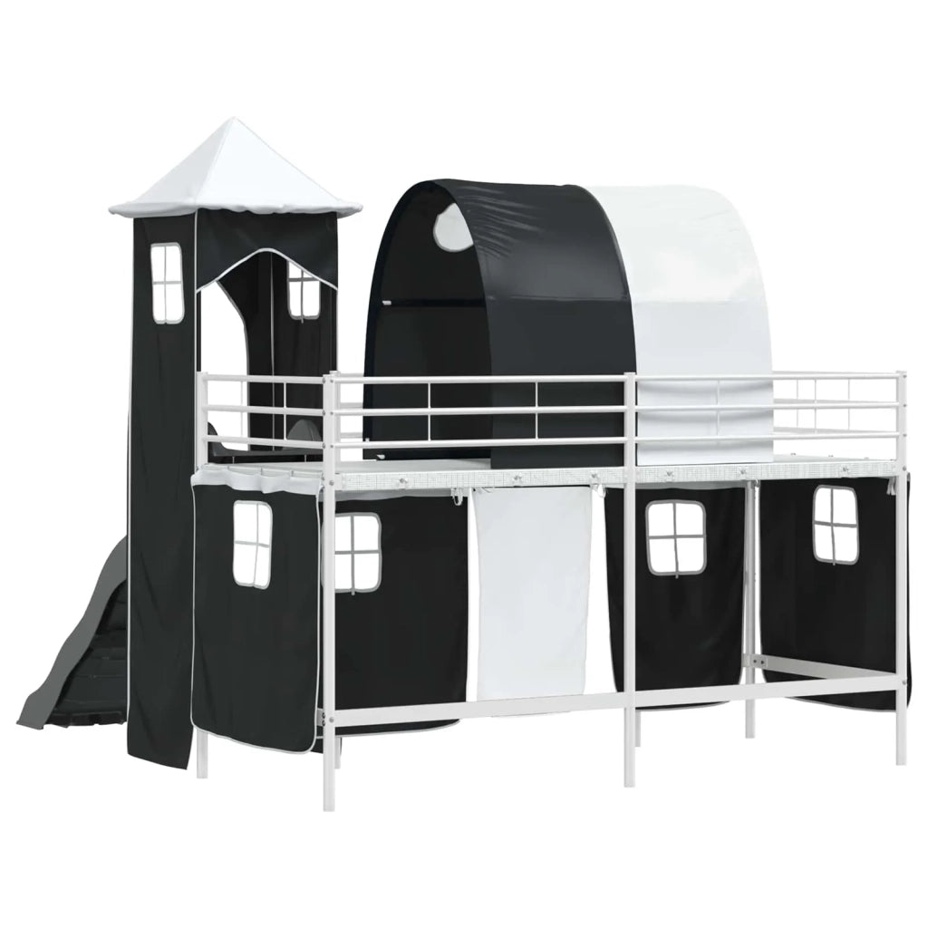 Struttura del letto loft per bambini Bianco e Nero 90 x 190 cm 42020894