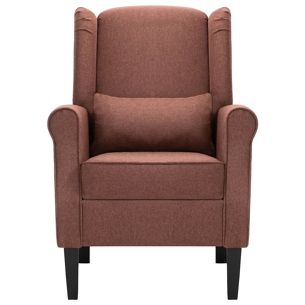 Poltrona-Divano Sedia-Poltroncina Marrone in Tessuto 115991