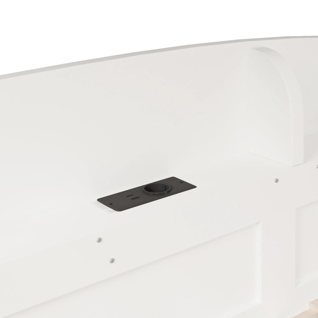 Letto a castello con presa USB e ripiani laterali 90 x 200 cm