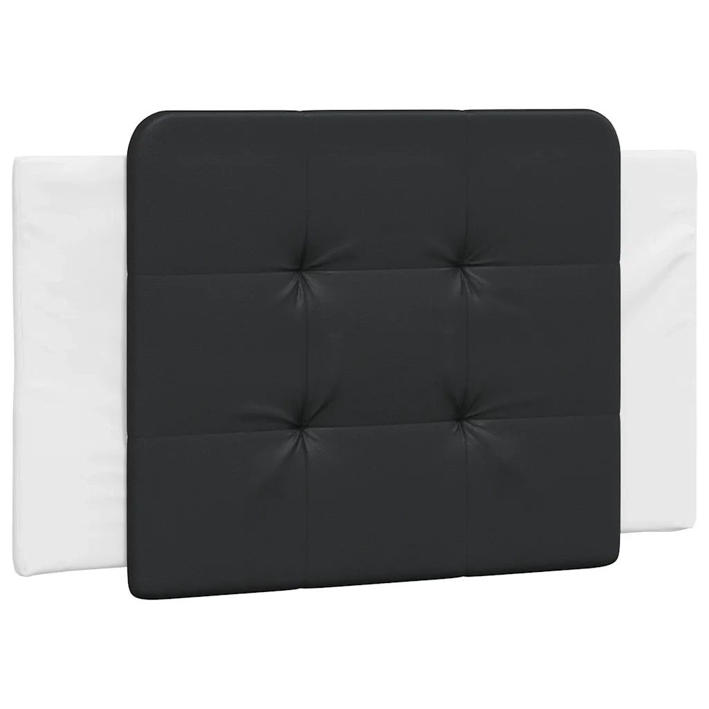 Giroletto senza Materasso-Struttura Letto Zadar Bianco e Nero 80x200 cm in Similpelle