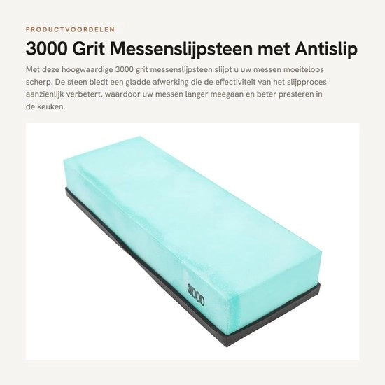 Sostituto di abrasione 3000 Grit - Ossidiana di alluminio - Base antiscivolo - Guida angolare - Cintura in pelle - Migliorata esperienza di affilatura - Strumento di abrasione
