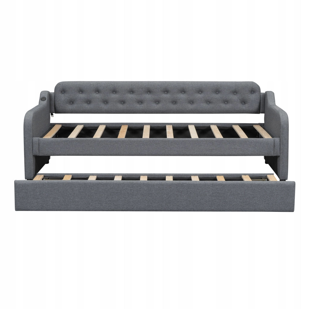 Divano letto con USB - Xylo - 90x200 - Grigio