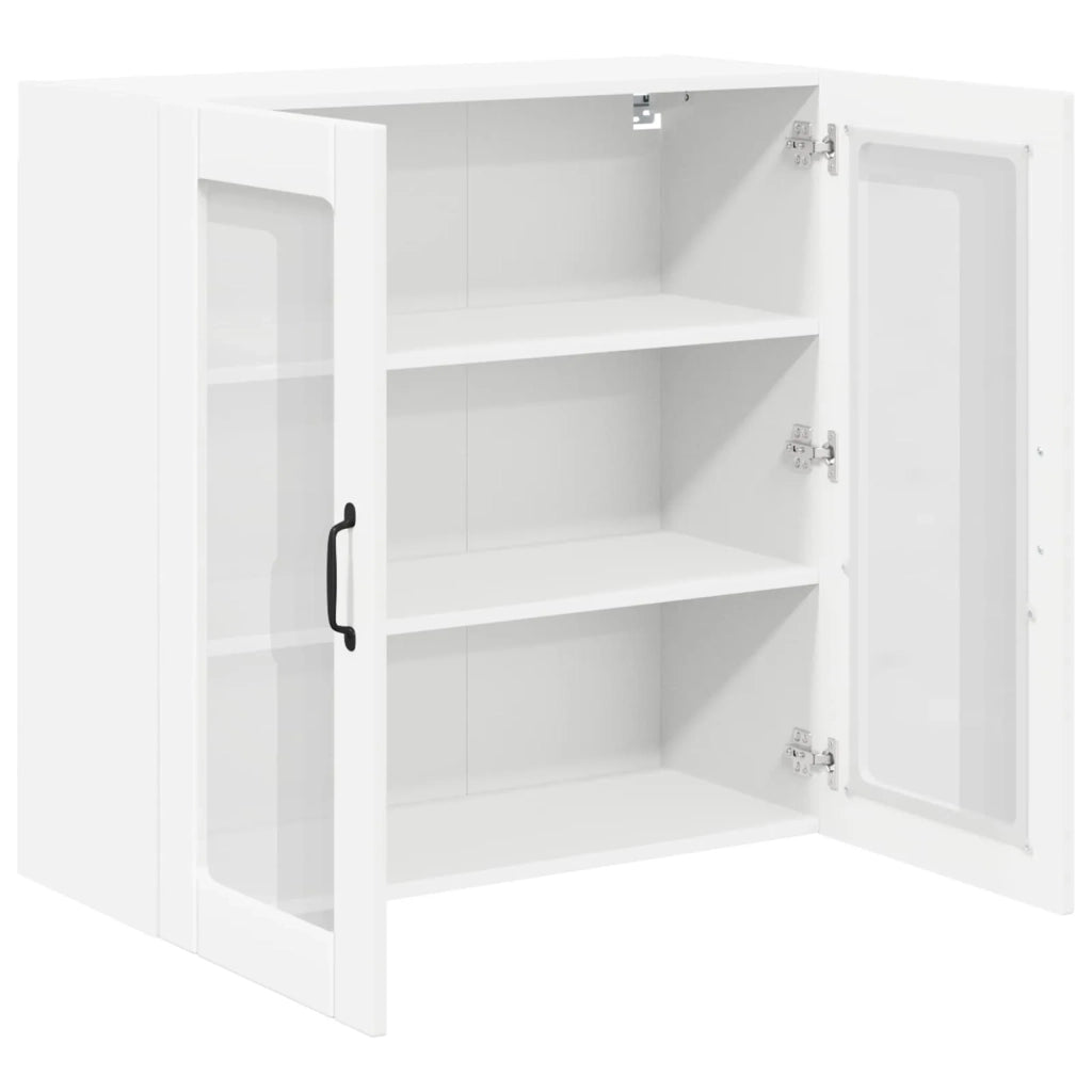 Mobile in vetro da parete LUCCA Bianco 80 x 31 x 80 cm 885065