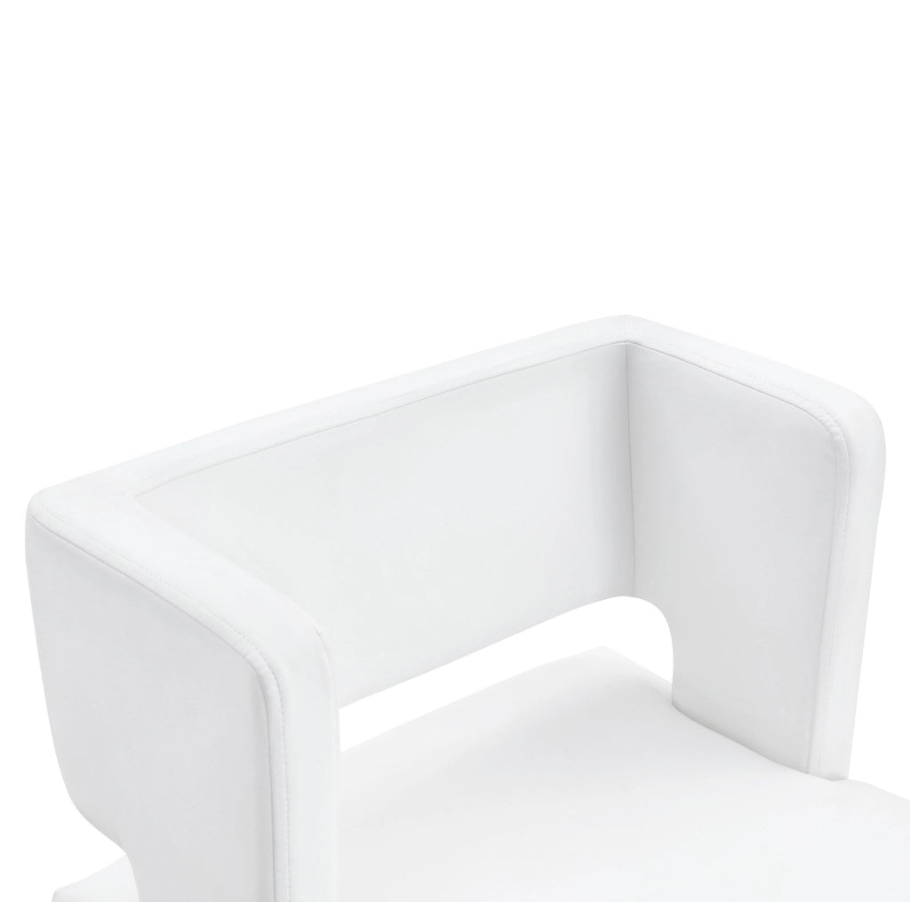 Set di 2 sgabelli da bar 48x53,3x91,4 cm PU bianco gambe metalliche argentate