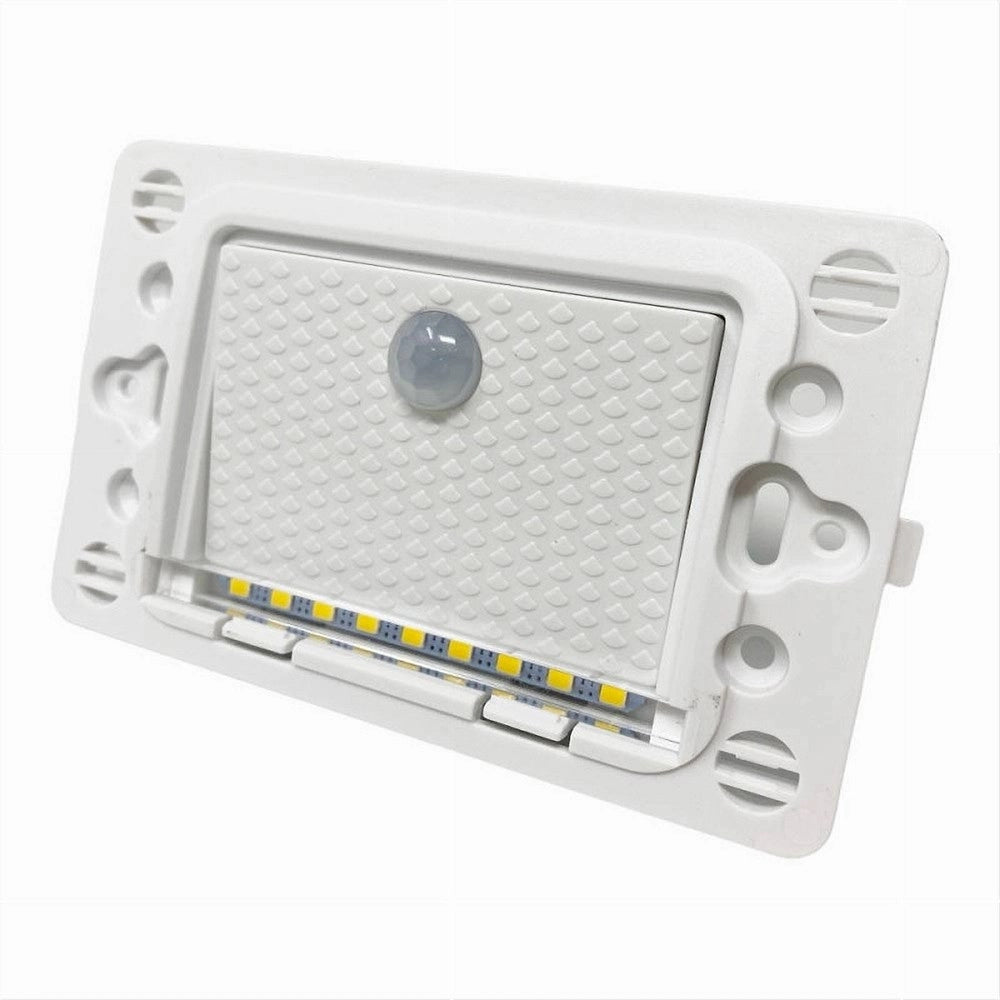 Trade Shop - Segnapasso Placca Bianca Muro Sensore Movimento Pir 1,3w Cassetta 503 Xggyd-001b - -bianco Naturale      -