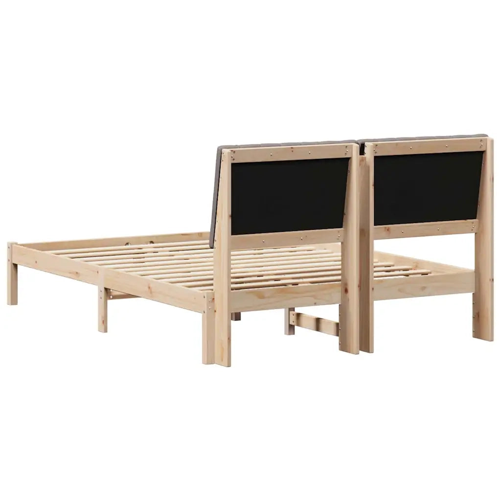 Struttura del letto Marrone 135 x 190 cm Pino massello 878902
