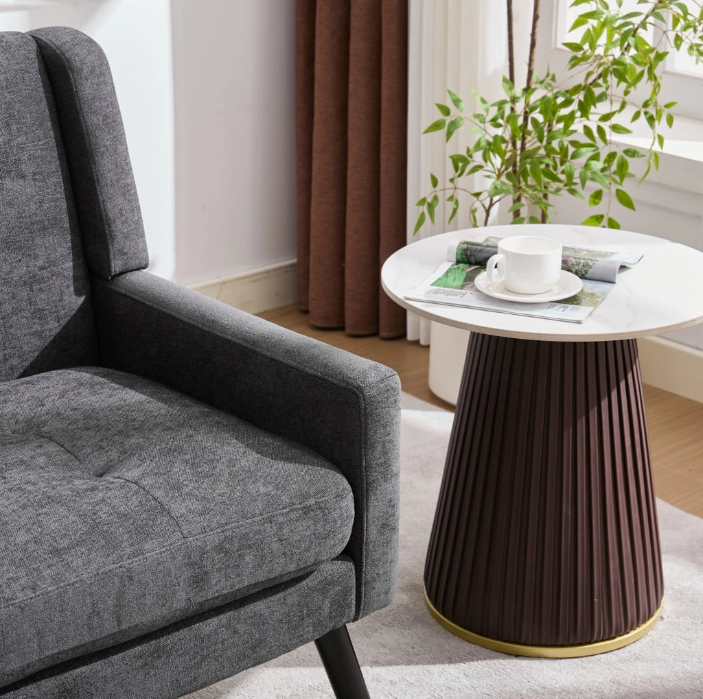 Set poltrona singola e poltrona 2 posti imbottite grigio scuro HOMVRA