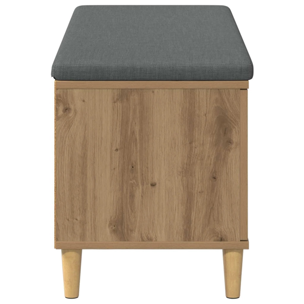 Panca per ingresso con porta-Sgabello-Panca da Corridoio Rovere artigianale 60 x 38 x 46 cm 323193