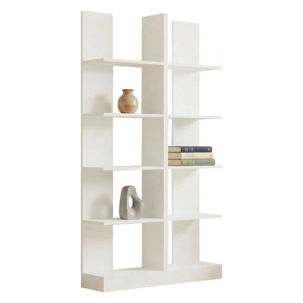 Biblioteca Noasca, Libreria 8 Ripiani, 100x26x180h cm Bianco