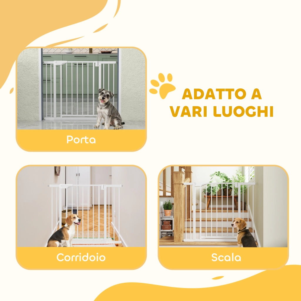 Cancello di Sicurezza per Bambini e Animali ¨C Minimal ¨C Bianco 76-102x76 cm
