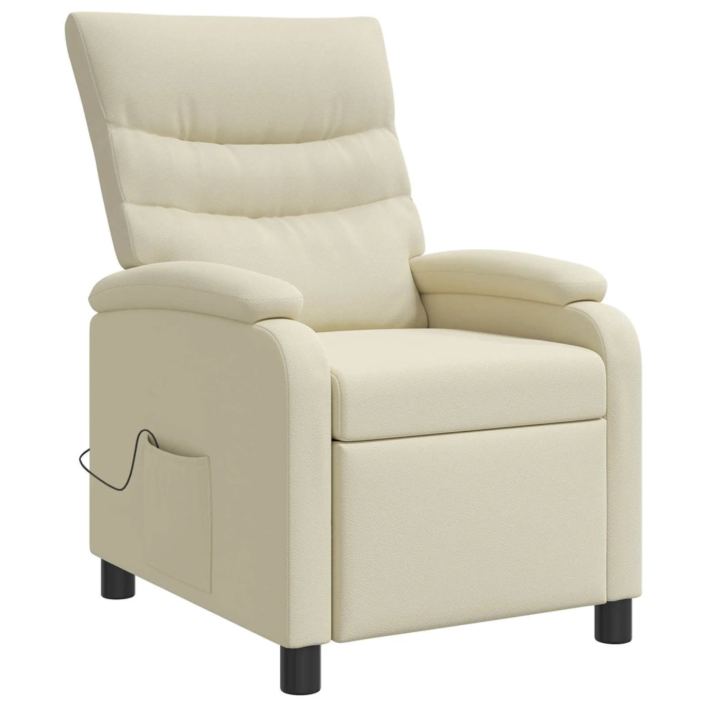 Poltrona Massaggiante Crema Similpelle 42034902