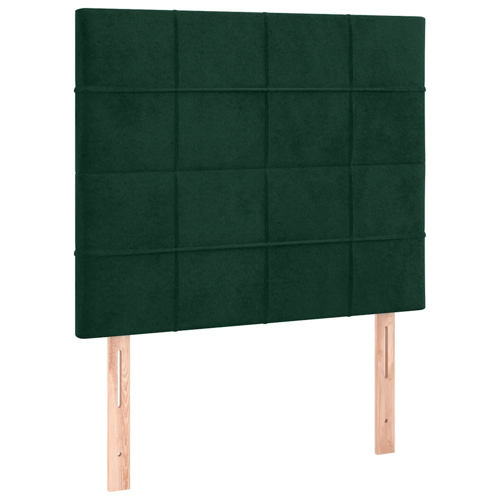 Letto singolo | Letto per adulti | Giroletto senza Materasso Verde Scuro 80x200 cm in Velluto