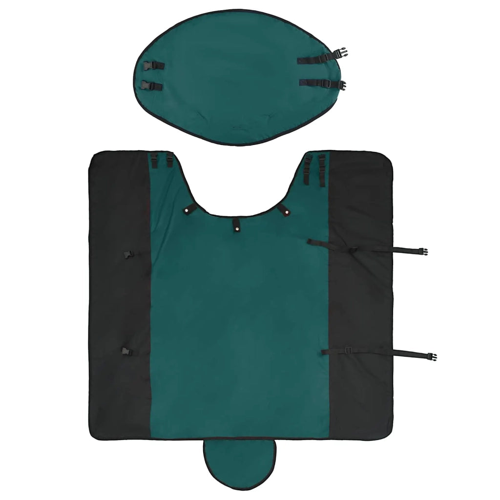 Coperta per Cavalli Verde Scuro e Nero 75 cm Poliestere 42013137