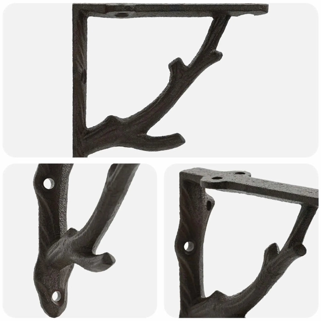 Supporti per mensole da parete 2 pz Marrone Antico 42038856