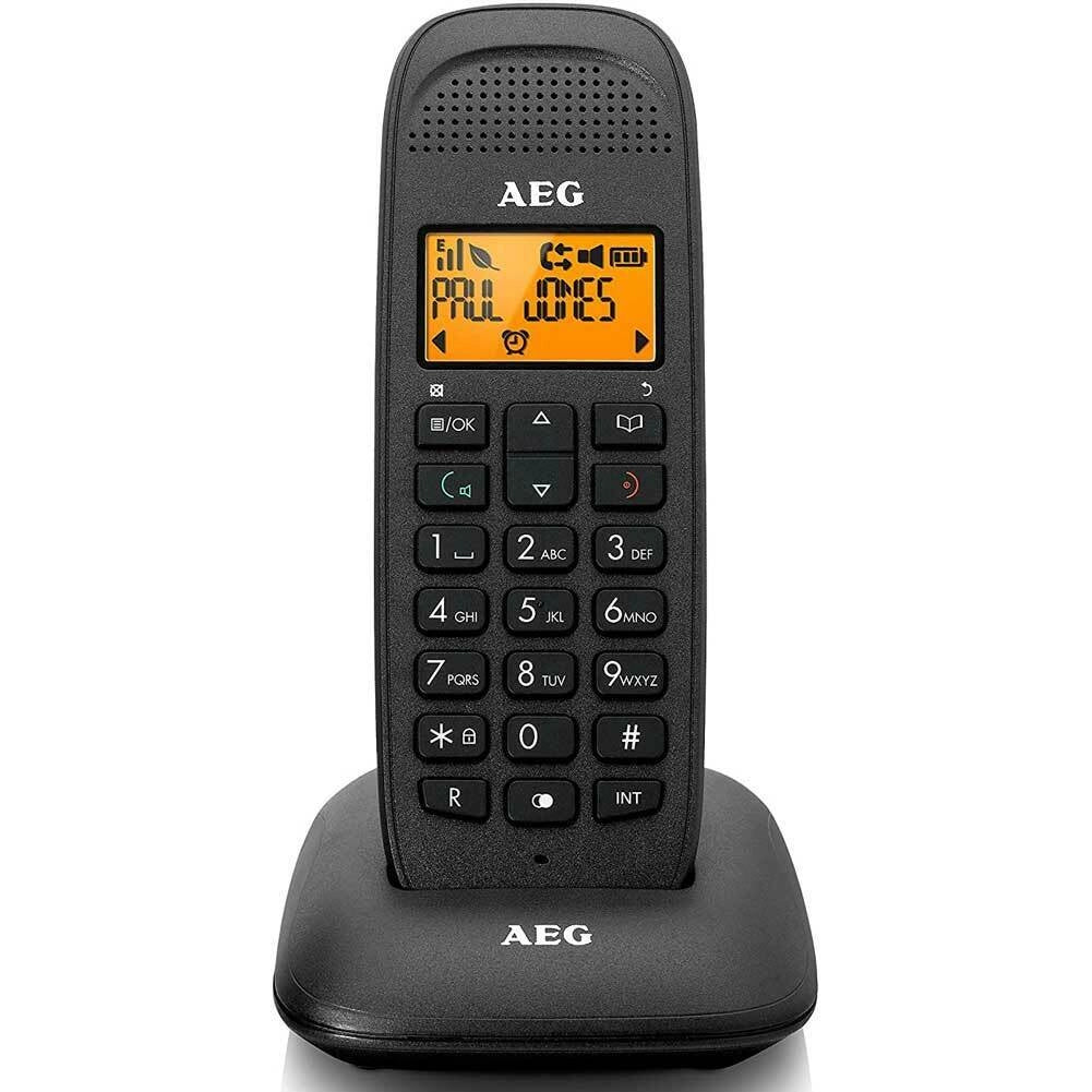 AEG Voxtel D81 Telefono Domestico DECT Cordless Display 1,6'' LCD Nero