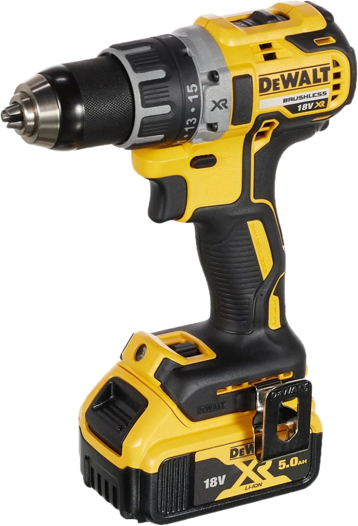 DeWalt DCD791P2 Trapano avvitatore 5.0 Ah, motore Brushless 18 V, 2 velocità con valigia TSTAK