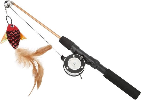 Giocattolo per gatti progettato come pesca, morsicature, cattura, scalata, pesca, rosso, duraturo, per gatti adulti, stimolazione della caccia, divertimento, interattivo.