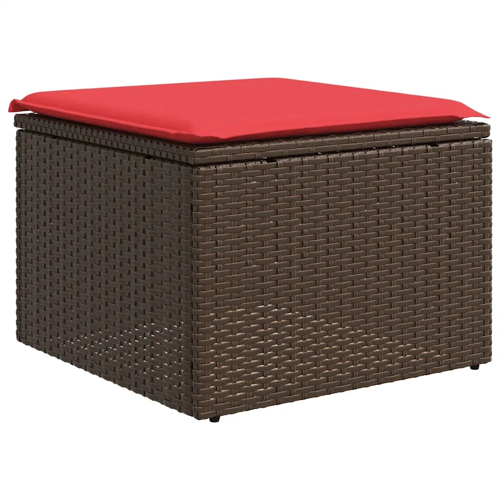 Set Divani da Giardino 6 pz con Cuscini Marrone in Polyrattan 3221663
