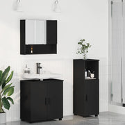 Set di mobili per il bagno Montaggio a parete 3 pcs Nero