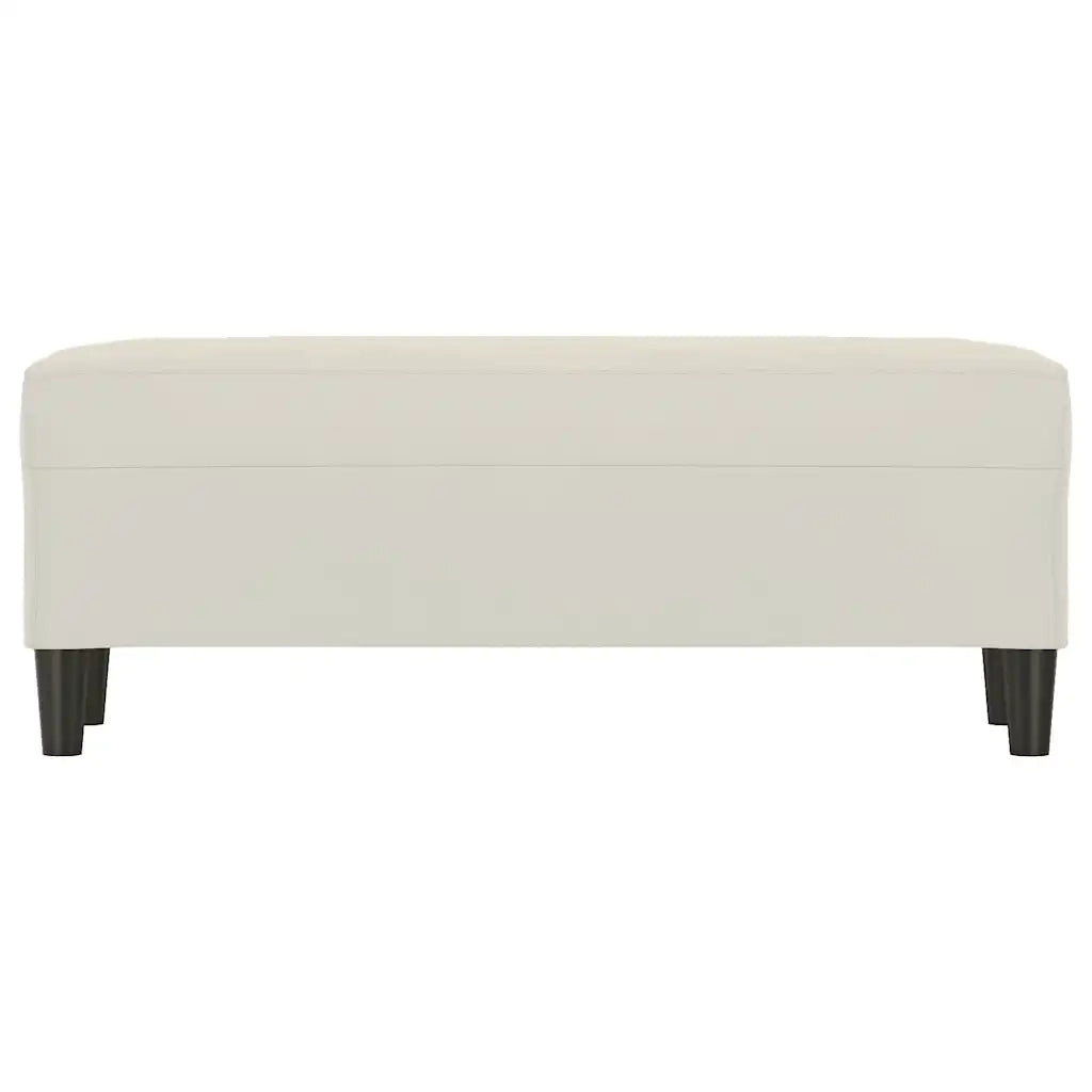Panca-Sgabello-Poggiapiedi crema 100x35x41 cm in Velluto