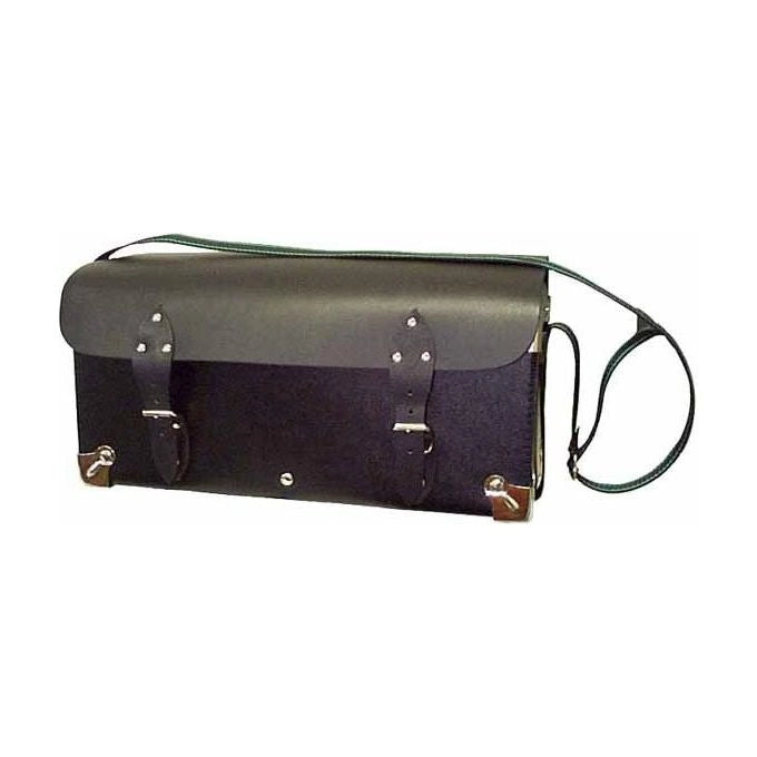 Idrhaus Borsa Idraulico Rinforzata 40x18 cm Similpelle Tracolla Angoli Rinforzati 2 Fibbie Metalliche colore Nero