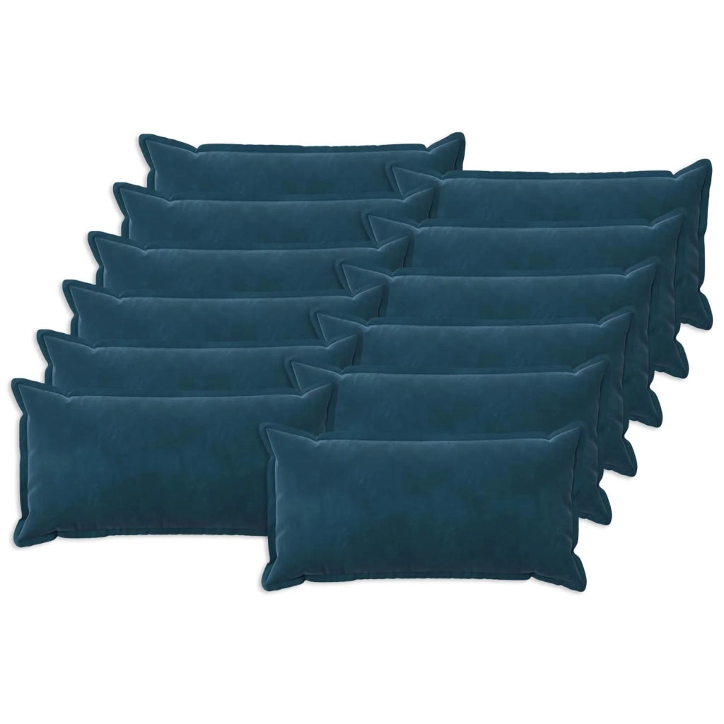 Federa 12 pcs HOUTEN Blu 40 x 80 cm Velluto 918078