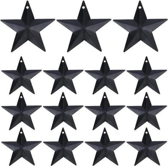 Decorazione di Stelle - 30 pezzi - Metallo - Vintage - Decorazione per Parete - Artigianale - Casa - Natale - Interno - Esterno - Fatto a Mano - Accento