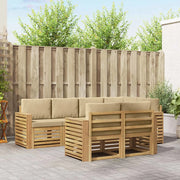 Set di divani da esterno 7 pcs Bianco e Beige 3392003