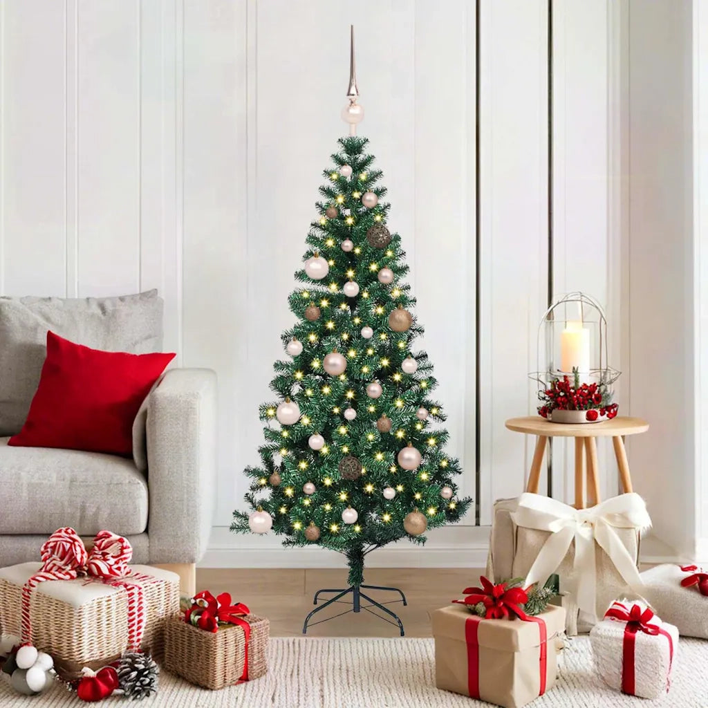 Albero di Natale artificiale con luci integrate Verde 150 cm 3396747