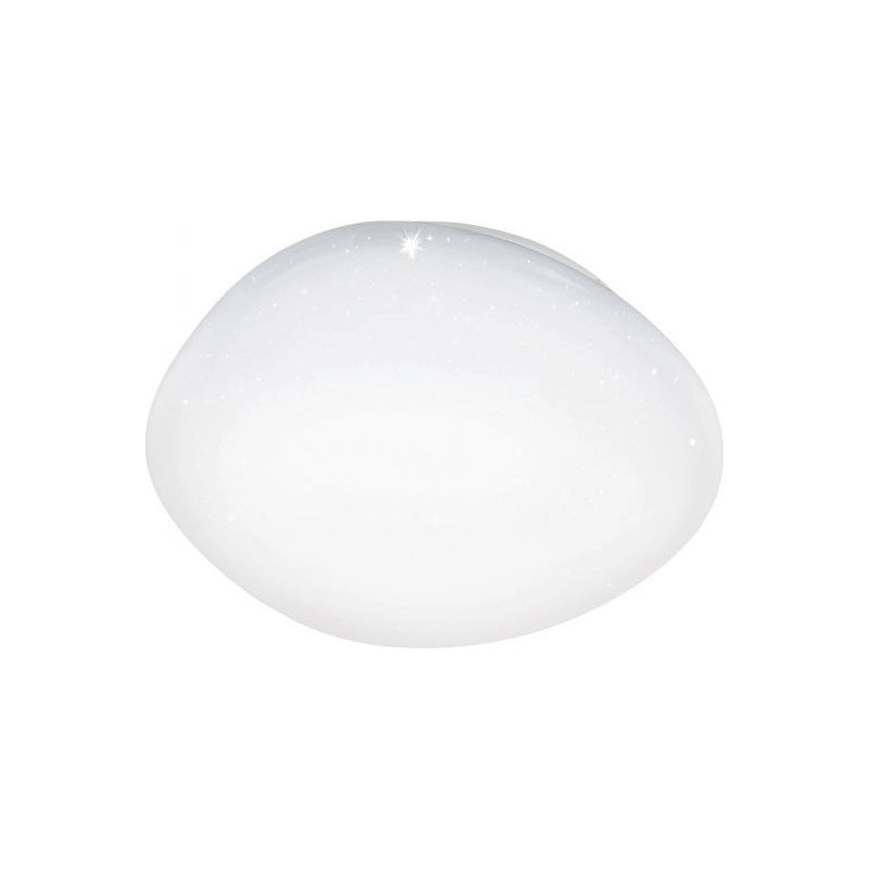 Lampada Soffitto Bombata Sileras-Z Led Dimmer Bianco Effetto Cristallo Eglo