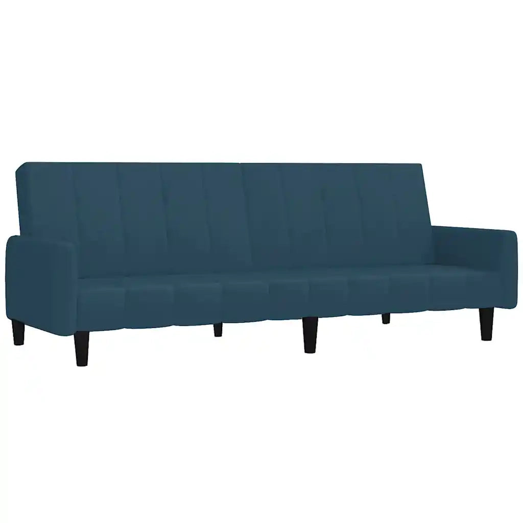 Divano letto | Sof¨¤ letto | Letto singolo a 2 Posti Blu in Velluto