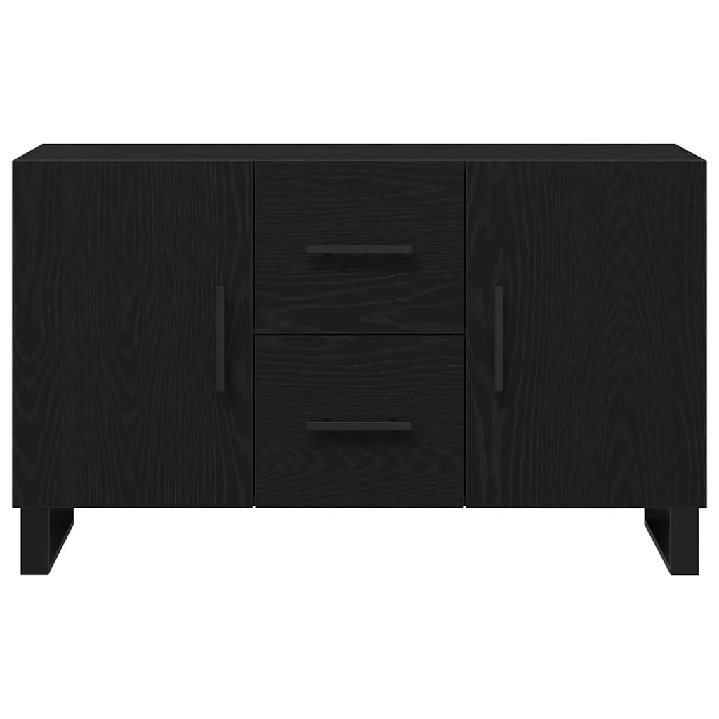 Credenza | Madia | Buffet da pranzo | Armadio da pranzo Rovere Nero 100 x 36 x 60 cm Legno multistrato